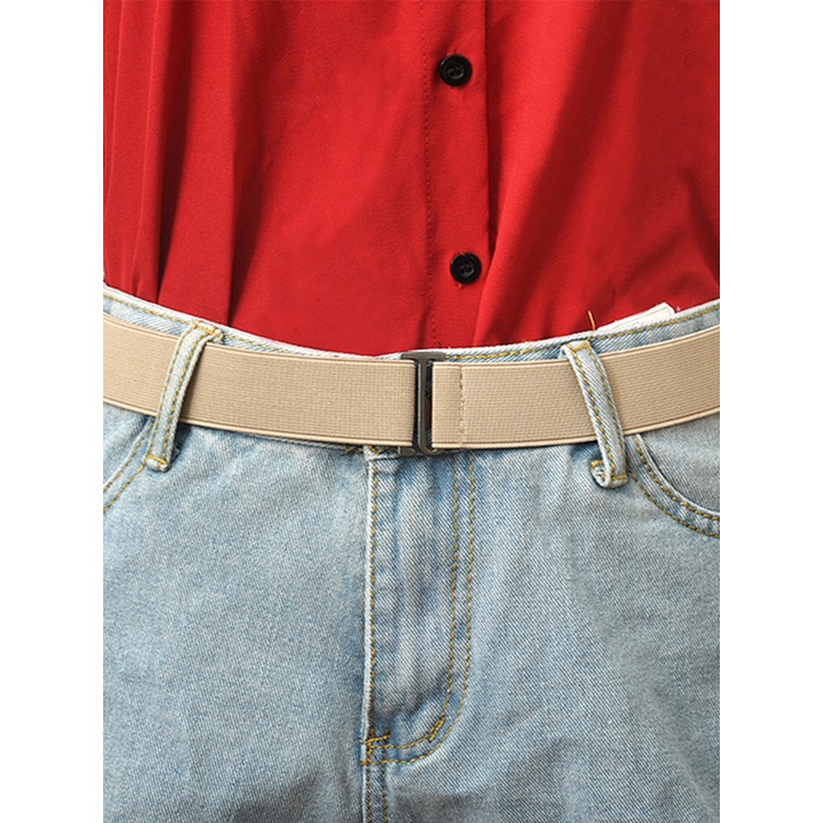 Thắt Lưng Bản To Co Giãn Màu Trơn Vô Hình Có Thể Điều Chỉnh Cho Nữ