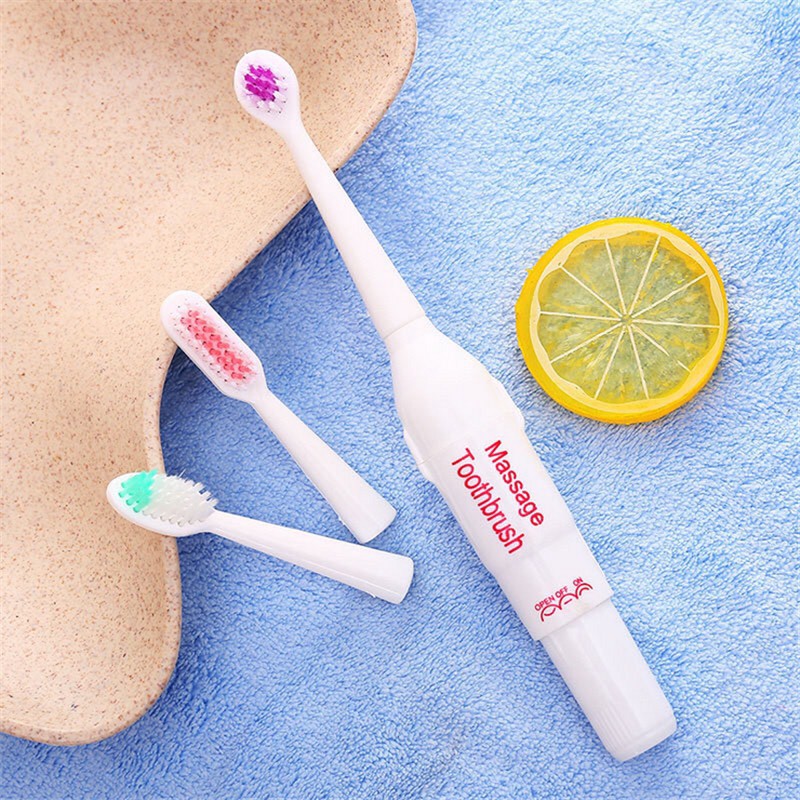 Bàn chải đánh răng điện Tặng thêm 2 đầu có thể dùng cho bé
