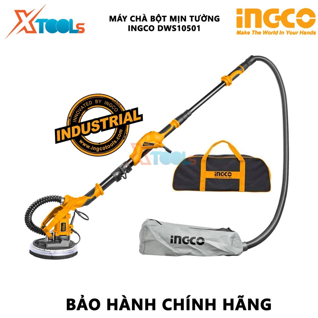 Máy chà bột mịn tường INGCO DWS10501 | máy chà tường công suất 1050W tốc độ không tải 600-2300 rmp [CHÍNH HÃNG] [XTOOLs]