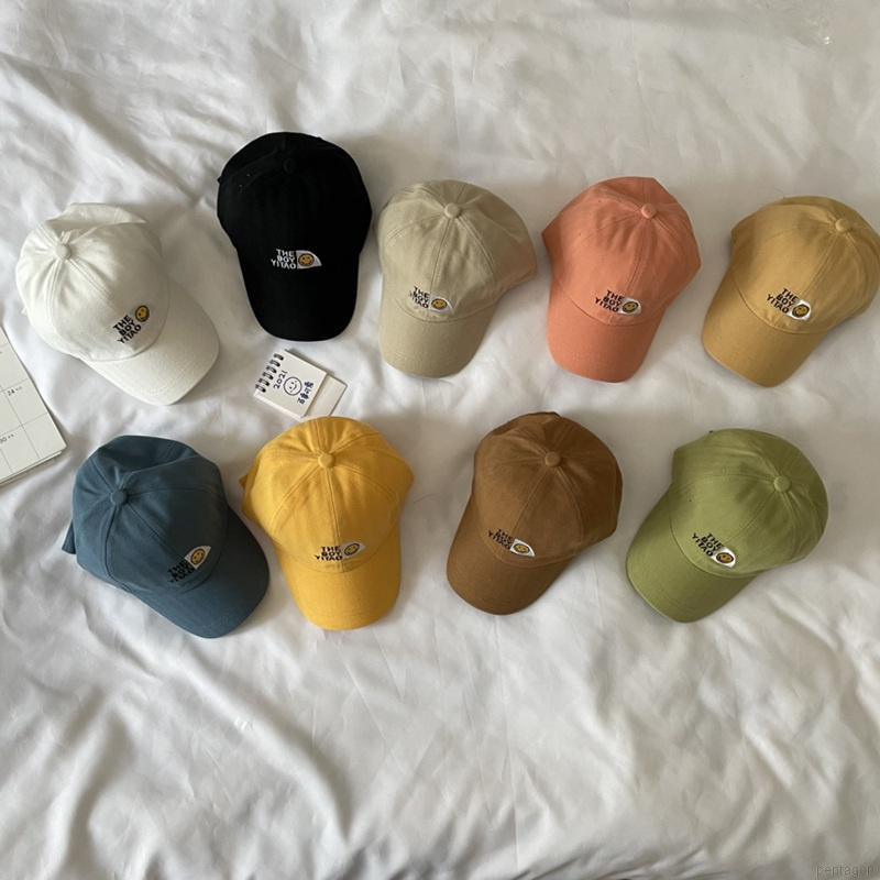 Mũ lưỡi trai thêu hình mặt cười 9 màu tùy chọn cho bé trai từ 1-3 tuổi