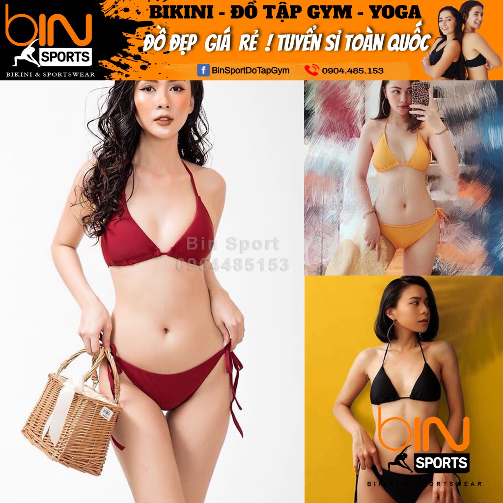 Bộ Bơi Nữ Hai Mảnh Quần Tam Giác Freesize BHV030