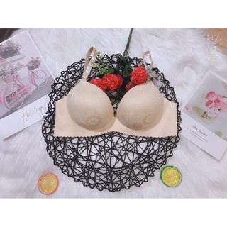 {SALE Sốc} Áo ngực Su non Gấm vân hoa không gọng nâng ngực 5cm