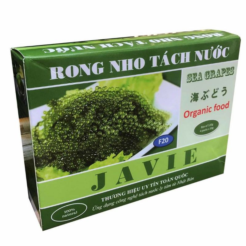 ⚡️𝐅𝐑𝐄𝐄 𝐒𝐇𝐈𝐏⚡️ Rong Nho Tách Nước (hộp 200g/4 gói) JAVIE tặng 2 gói sốt mè. Rong Nho