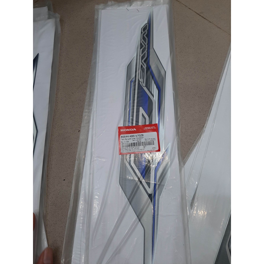 Tem yếm tem ốp sườn wave anpha 110 2023 v70 honda