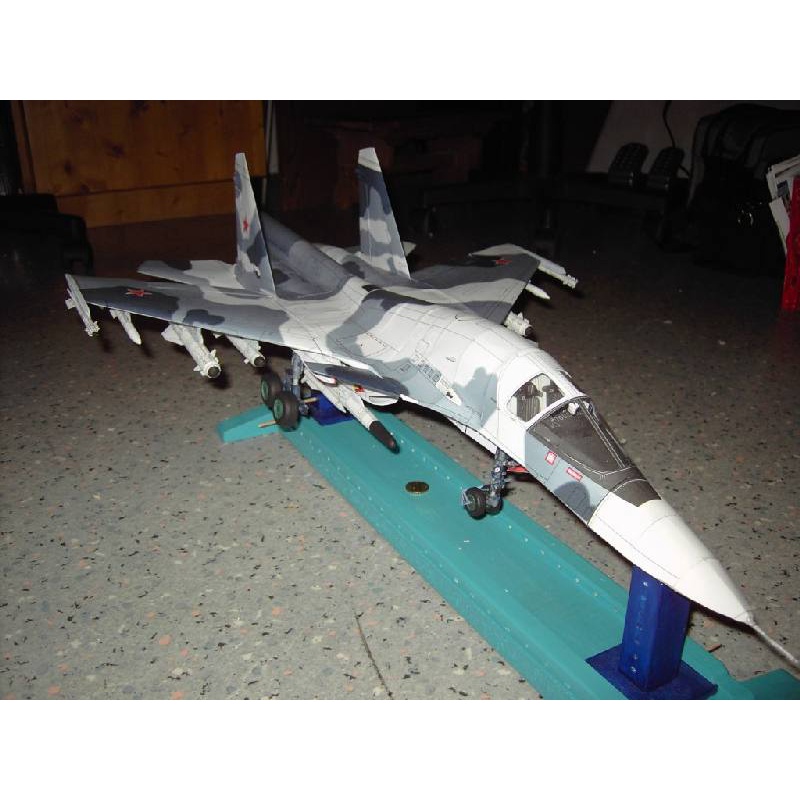 Bộ kit mô hình giấy 3D Máy bay Model Kartonowy - Fly Model 141 - Su-34