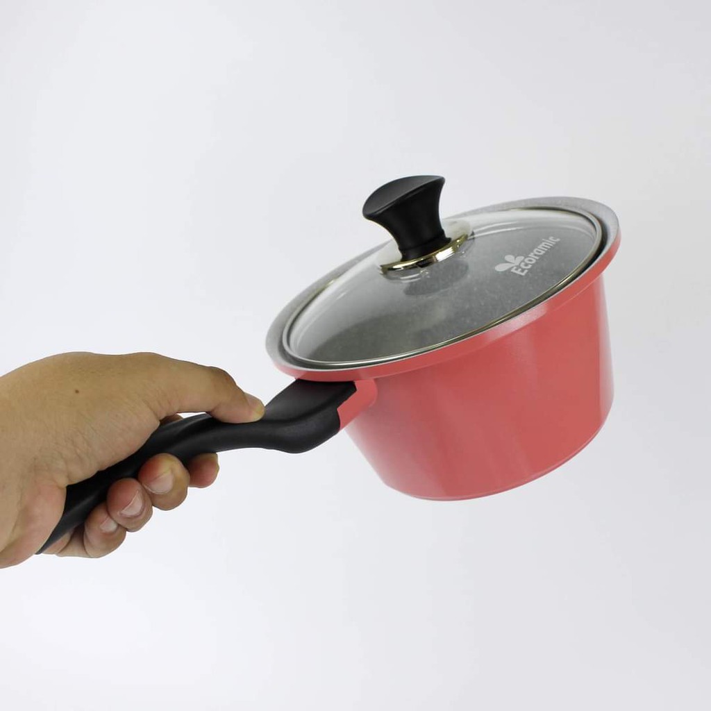 Quánh Ecoramic phủ 7 lớp chống dính ceramic siêu bền size 18cm/ Đáy tư HÀN QUỐC