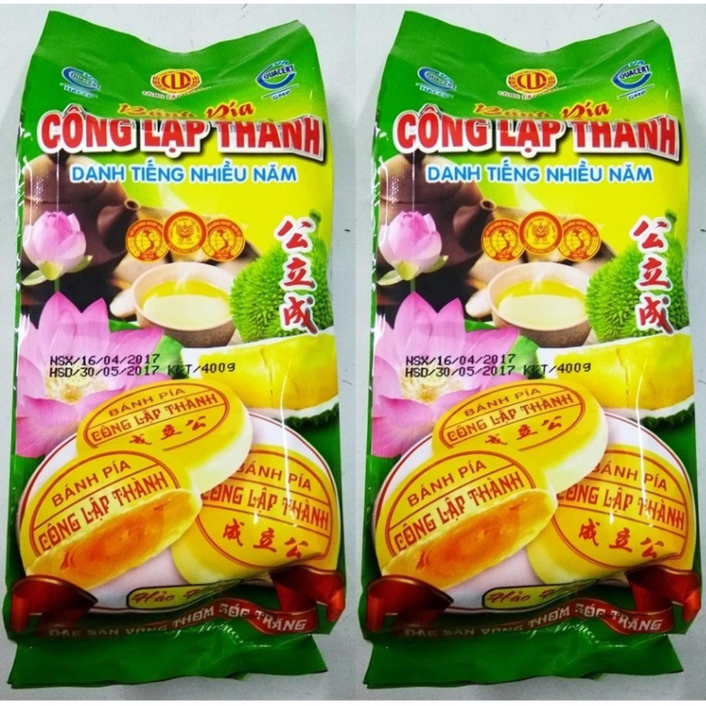 1 Gói Bánh Pía Đậu Xanh Sầu Riêng Hảo Hạng 400g (4 bánh)