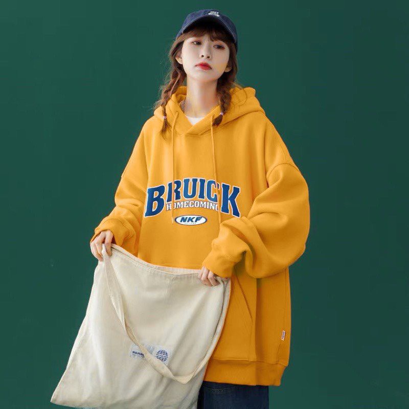 Áo hoodie nam nữ,in chữ BRUICK Áo sweater nỉ nam nữ from rộng Unisex chất nỉ ngoại siêu dày dặn C68 Shop H24 | BigBuy360 - bigbuy360.vn