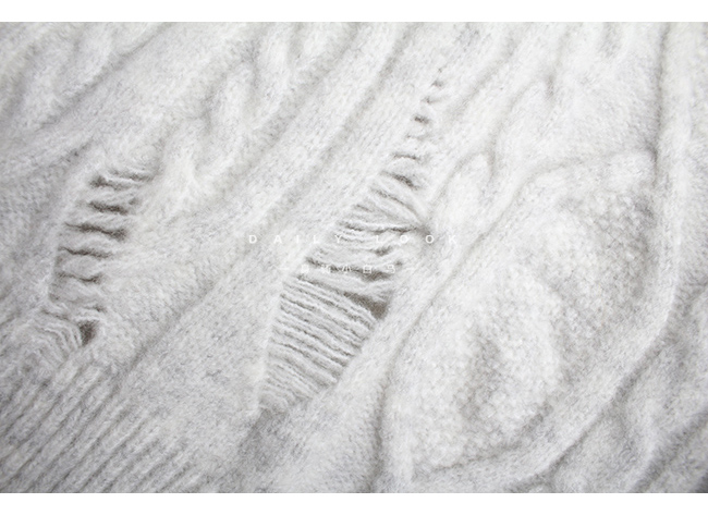 Áo sweater form rộng cổ chữ V thời trang thu đông Hàn Quốc dành cho nữ | BigBuy360 - bigbuy360.vn