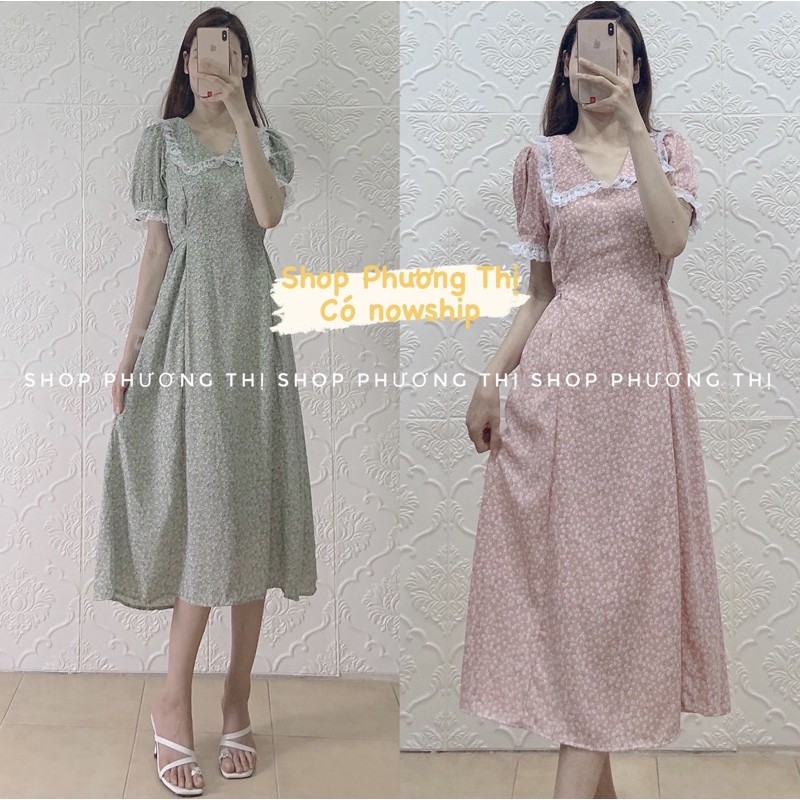 Đầm hoa nhí nàng thơ vintage tháng 4 (video/hình thật/sẵn) | BigBuy360 - bigbuy360.vn