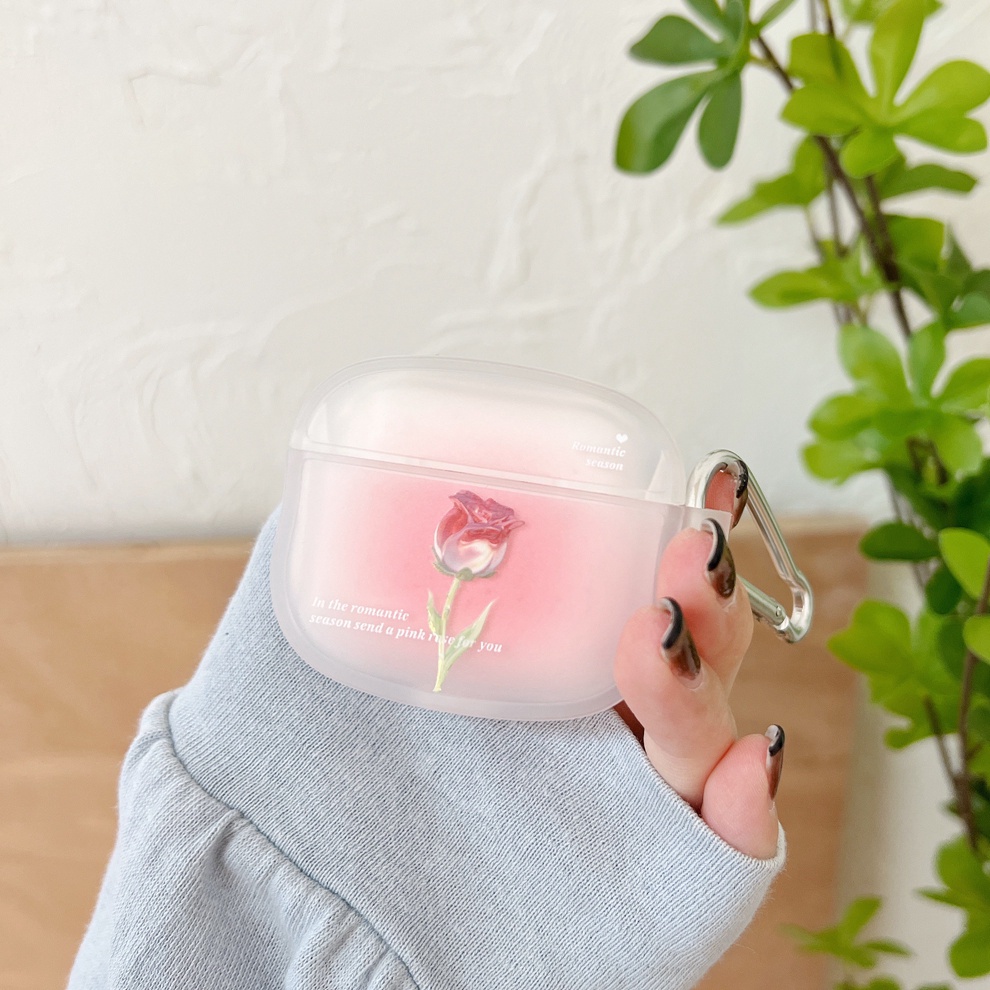 Vỏ Bảo Vệ Hộp Sạc Tai Nghe Bluetooth airpods 1/2 pro Bằng tpu Mềm Họa Tiết Hoa Lấp Lánh Dễ Thương
