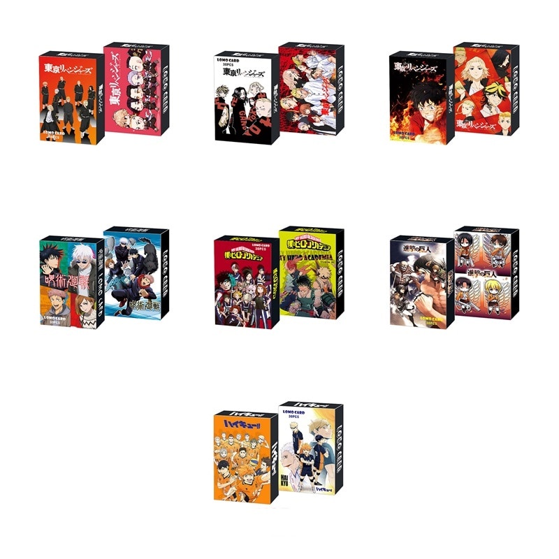 Lomo Card 30 Cái/bộ Anime Tokyo Revengers Cửu Âm Chân Kinh Kaisen Haikyuu