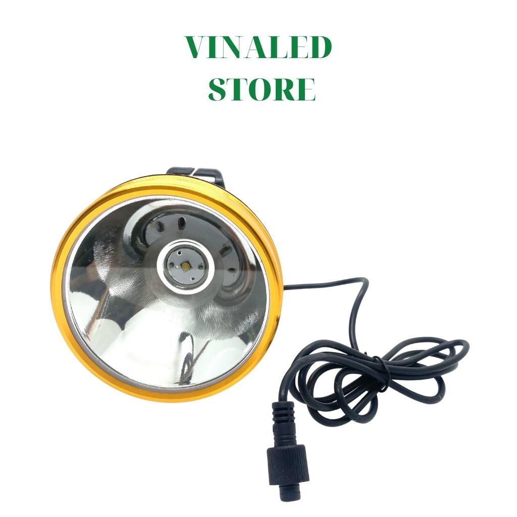 Đèn pin siêu sáng đèn đội đầu pin rời T6 công suất 300W pin khủng có cổng ra USB chóa đèn 10cm