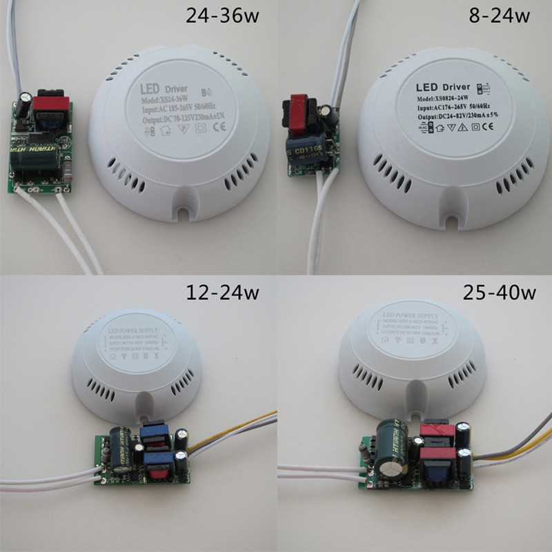 Đầu chuyển đổi nguồn từ AC sang DC cho mạch đèn LED trần nhà 176-265V 8-40W