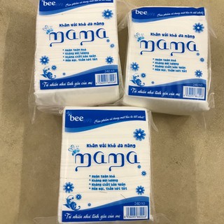 Combo 3 gói khăn vải khô đa năng Mama 240 tờ