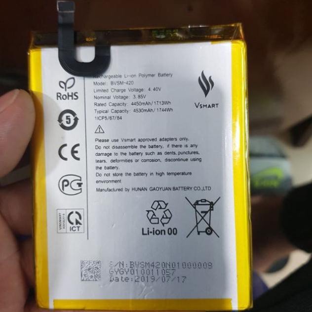Pin Vsmart Joy 2 Plus - Joy 2+ Dung lượng 4530 mAh- Mã pin BVSM-620 Bảo hành 6 tháng