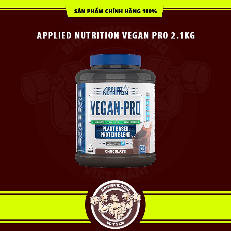 Sữa Đạm Thực Vật Applied Nutrition Vegan Pro Bổ Sung Protein Whey Từ Thực Vật Không Làm Nổi Mụn - 2.1KG - UK
