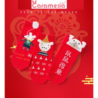 Set 3 tất tết con chuột Caramella cho bé