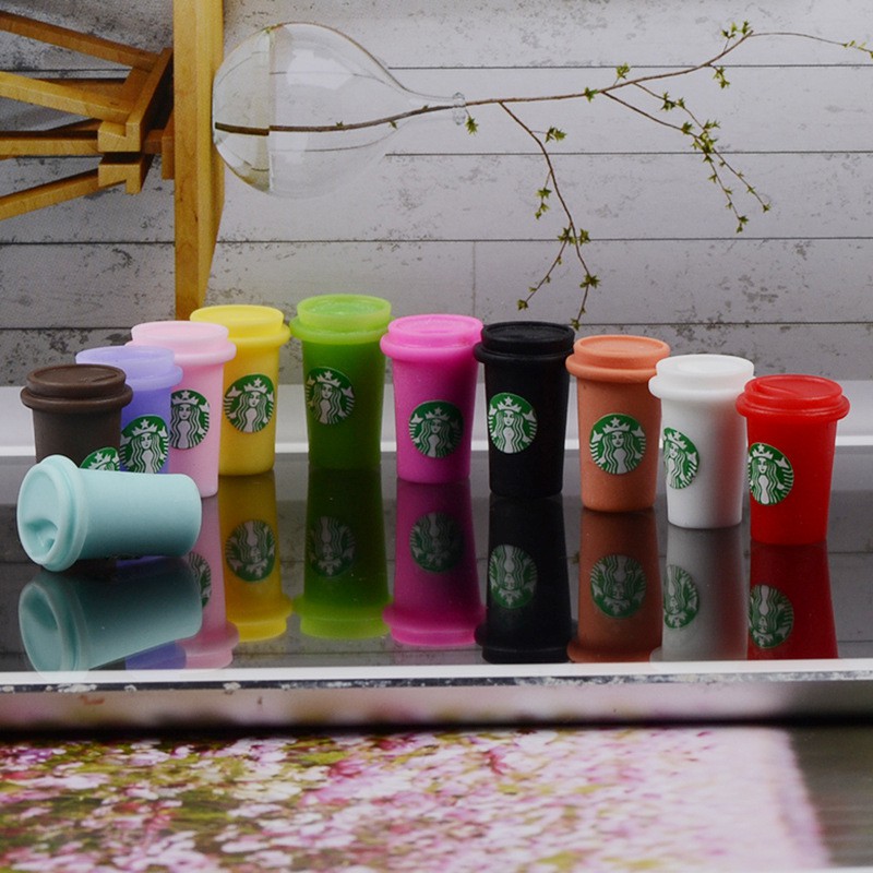 Charm set 05 Ly cafe Starbucks Ly Nhựa slime