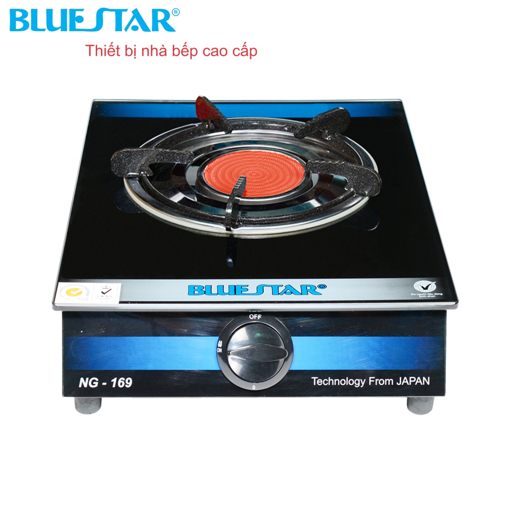 Bếp gas đơn hồng ngoại BLUESTAR NG-169C, kính cường lực, đánh lửa magneto, tiết kiệm gas 30%, bảo hành 1 năm chính hãng