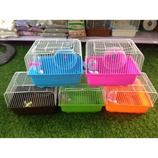Lồng hamster trung khay cao màu