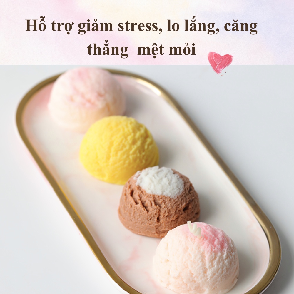 Nến thơm - Nến thơm phòng candle cup hình kem trang trí nhà cửa quà tặng làm từ sáp thiên nhiên cao cấp