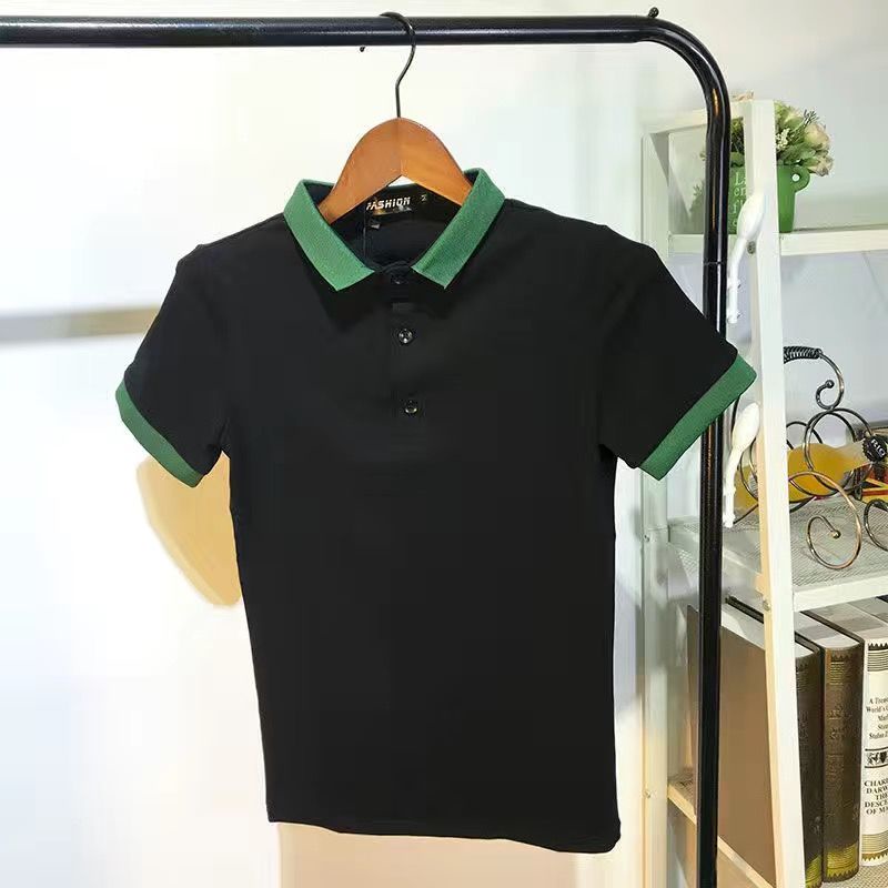 Áo Thun baju lelaki murahbaju t shirt lelaki✹Kuaishou Áo Thun Polo Màu Xanh Lá Cây Cho Cặp Đôi