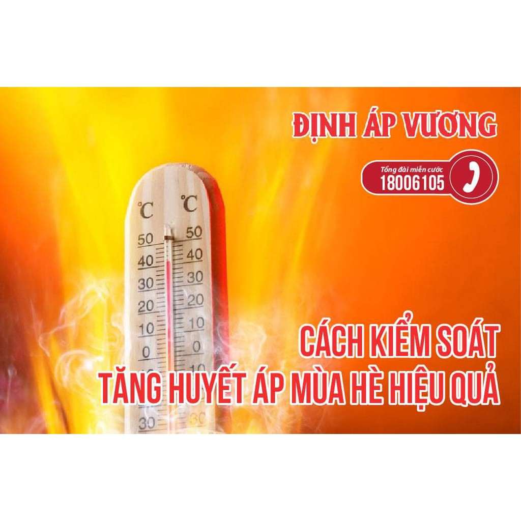 Định Áp Vương - Hỗ trợ Cao Huyết Áp, Tăng Lipid Máu, Đái Tháo Đường, Xơ Vữa Động Mạch, Béo Phì (Hộp 30v) [Chính Hãng]