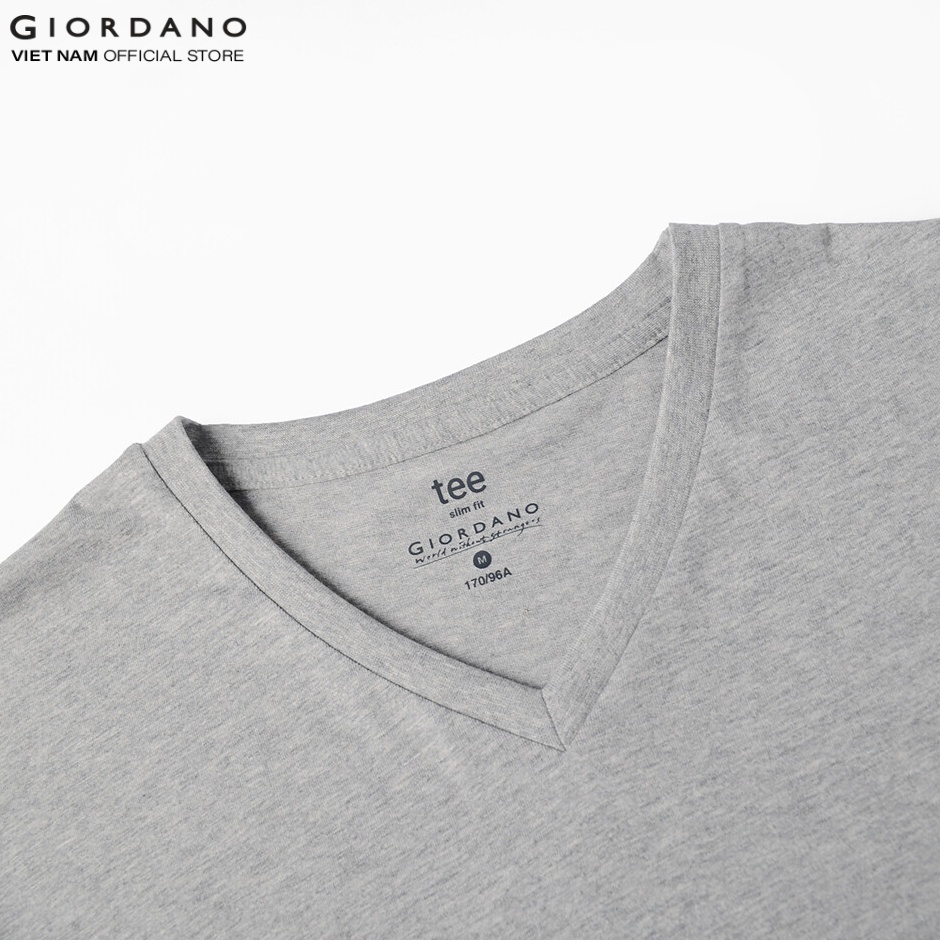 Áo Thun Nam Ngắn Tay Cổ Tim Giordano 01021251