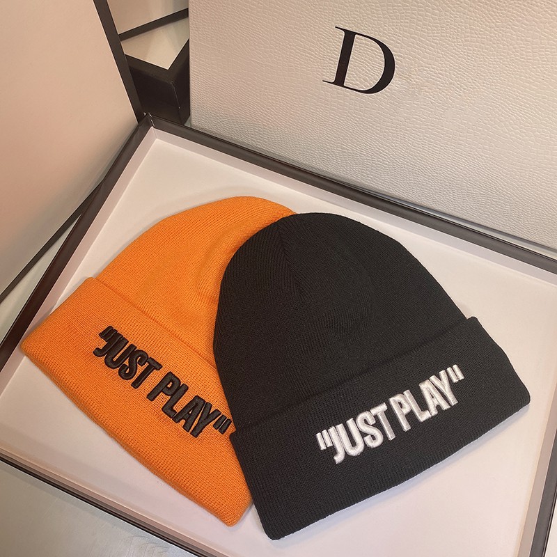 Mũ Len Dệt Kim In Chữ Thời Trang Thu Đông 2020 Mới Cho Cặp Đôi