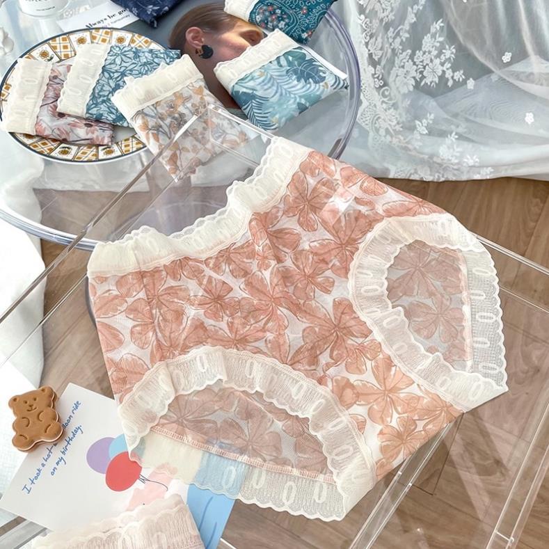 Quần Lót Nữ Softie Tàng Hình Voan Tuyết Vintage Cao Cấp 9910