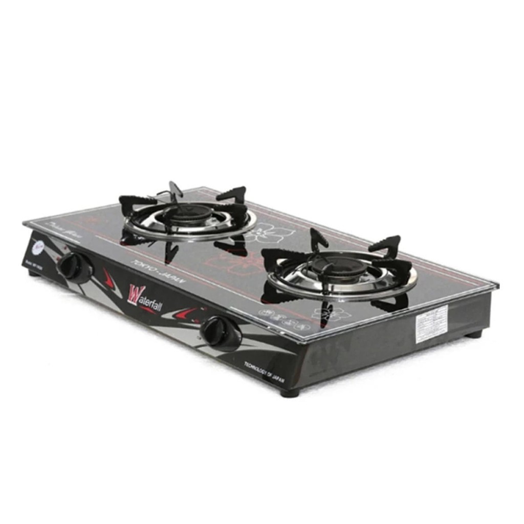 Bếp Ga Đôi Mặt Kiếng Waterfall Wf-7k5n (Đen)