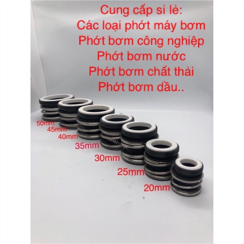 Phớt máy bơm nước KSB trục 15mm,16mm,18mm,20mm,22mm,25mm,28mm,30mm,32mm,35mm,38mm,40mm,45mm,48mm,50mm