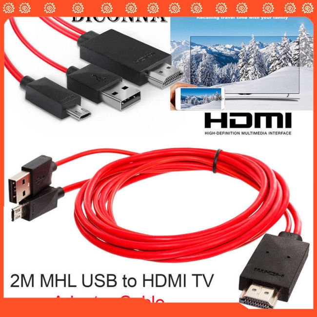 Micro USB to HDMI 1080P HD TV Cable Adapter for Android Samsung Phones 11PIN