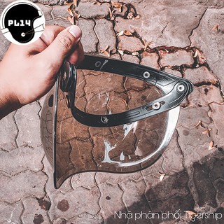 Kính bubble gắn mũ 3/4 thời trang - kbu001