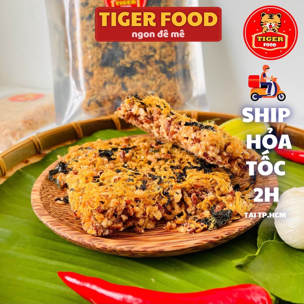 Cơm Cháy Gạo Lức Rong Biển Siêu Chà Bông 💖TIGER FOOD💖 100g Cơm Cháy Gạo Lức Rong Biển Siêu Ngon - Đồ Ăn Vặt Sài Gòn