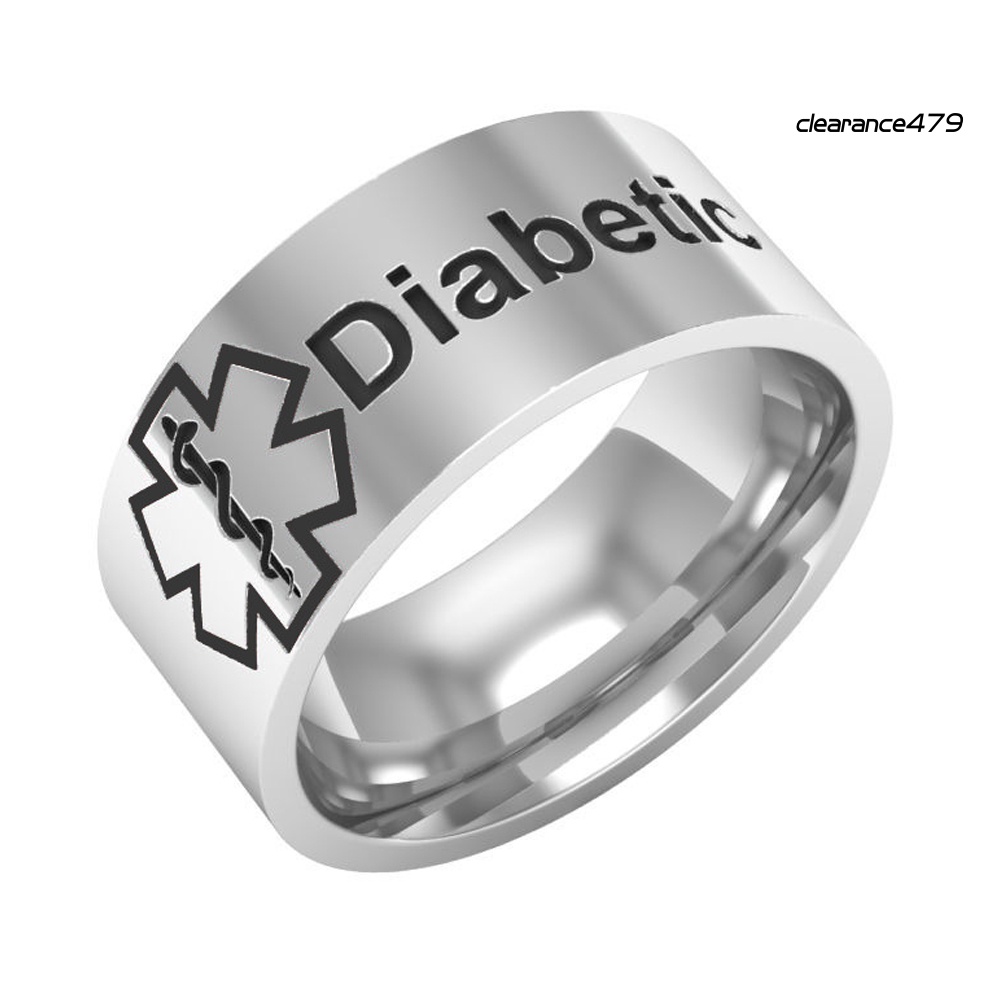 Nhẫn Cảnh Báo Tình Trạng Bằng Titan Dành Cho Nam Và Nữ