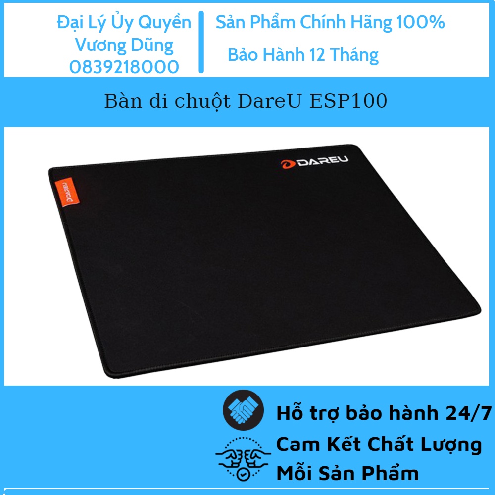 Bàn di chuột DareU ESP100  - Chuyên game chính hãng Mai Hoàng phân phối - 36X30X0,5 cm