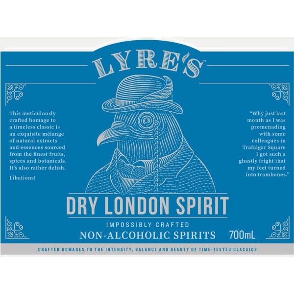 [DATE T9 - T10.23] Nước Lên Men Không Cồn 0% ABV Lyre's Dry London Gin