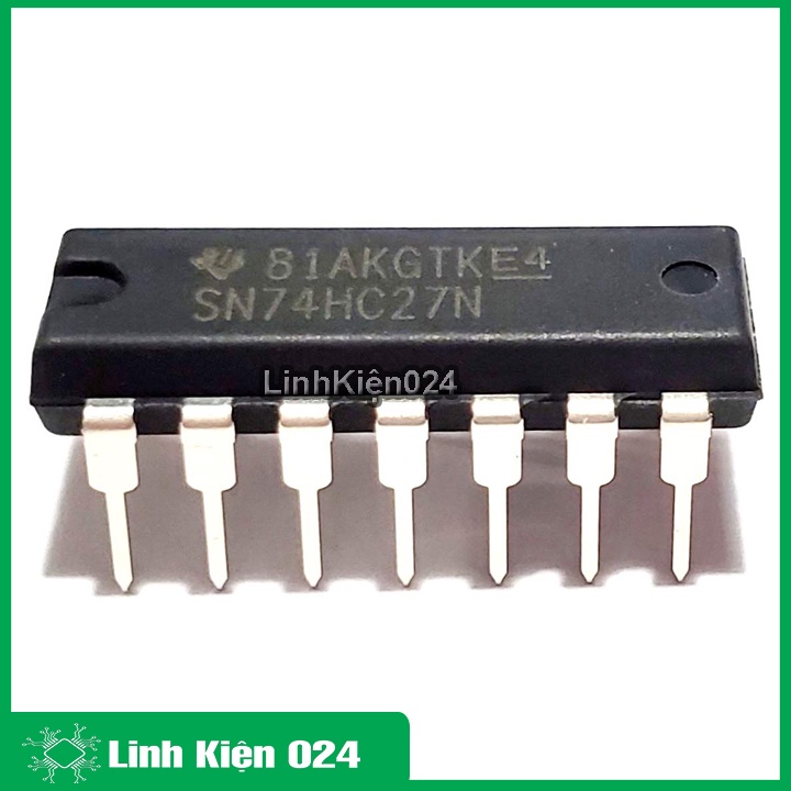 Ic chức năng 74HC27 chân cắm DIP 14