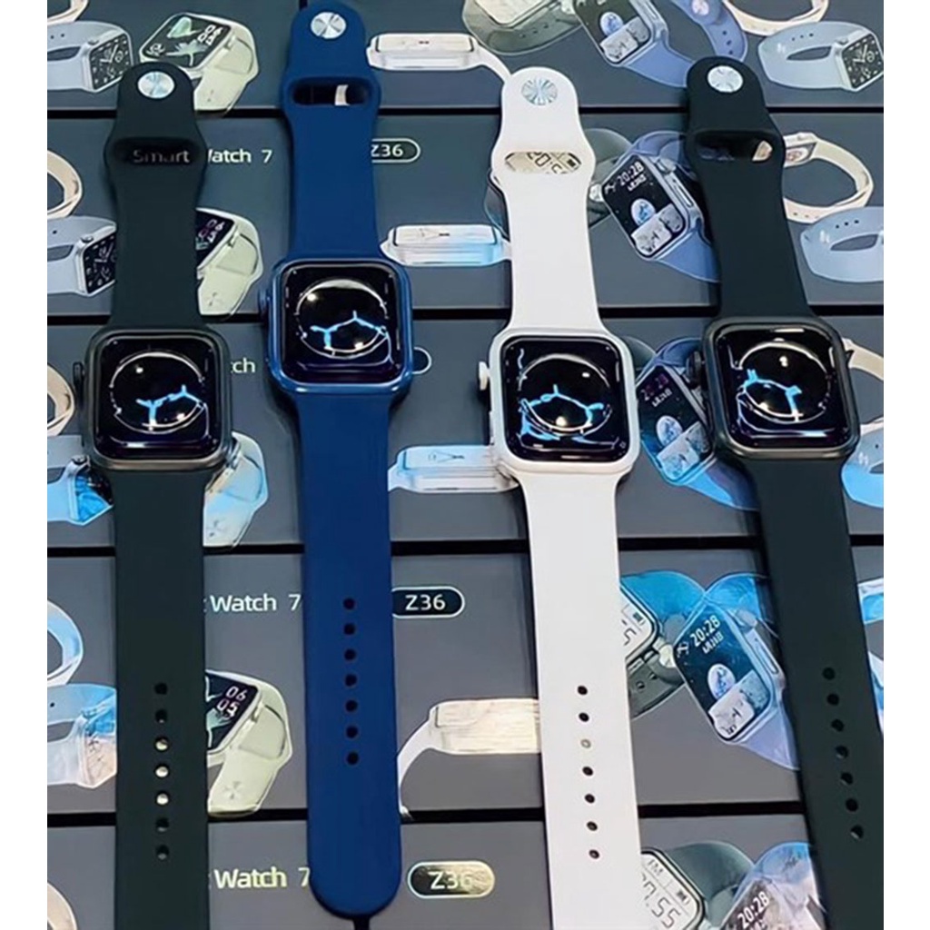 Đồng hồ thông minh Z36 Smartwatch Seri7 Sạc không dây, Nghe gọi bluetooth, Thay ảnh nền,tích hợp Núm xoay