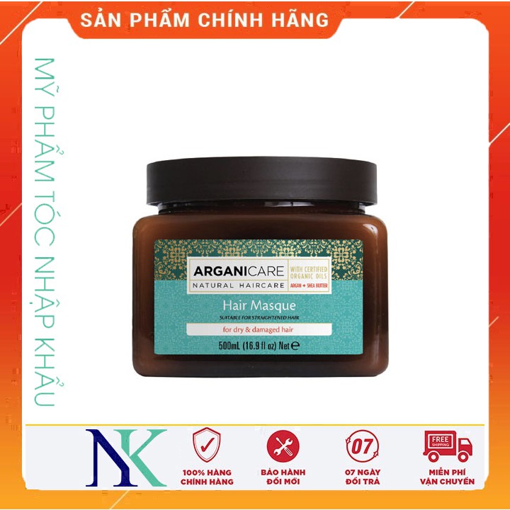 HẤP DẦU PHỤC HỒI TÓC ARGANICARE SHEA BUTTER HAIR MASQUE 500ML