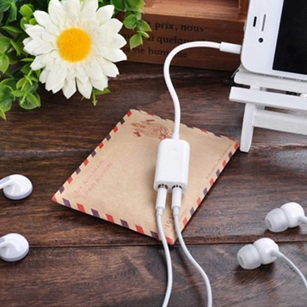 Dây Cáp Nối Dài Tai Nghe 1 Đầu Cắm Sang 2 Cổng Cắm 3.5mm Nhiều Màu Thời Trang