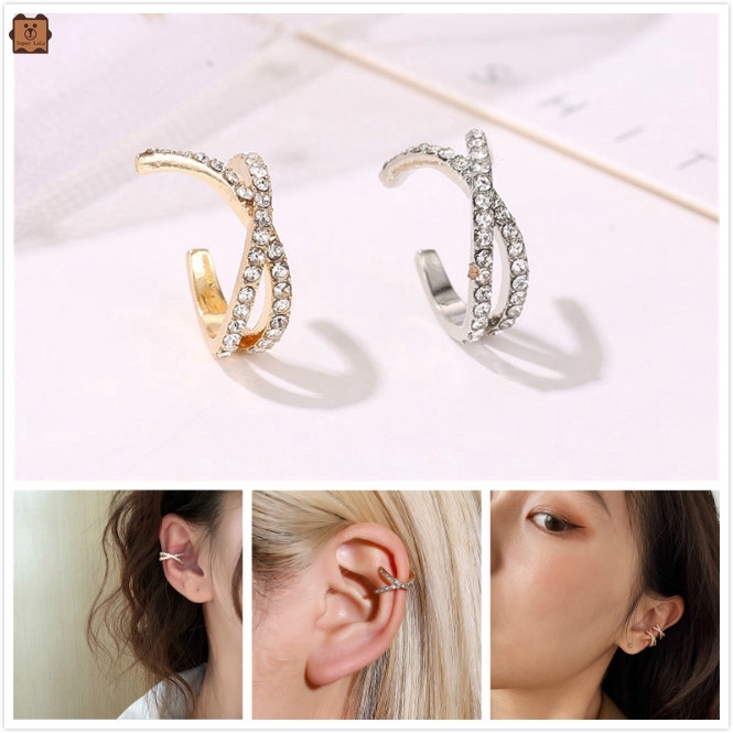 Hoa tai chữ U đính đá nhân tạo sành điệu dành cho nữ