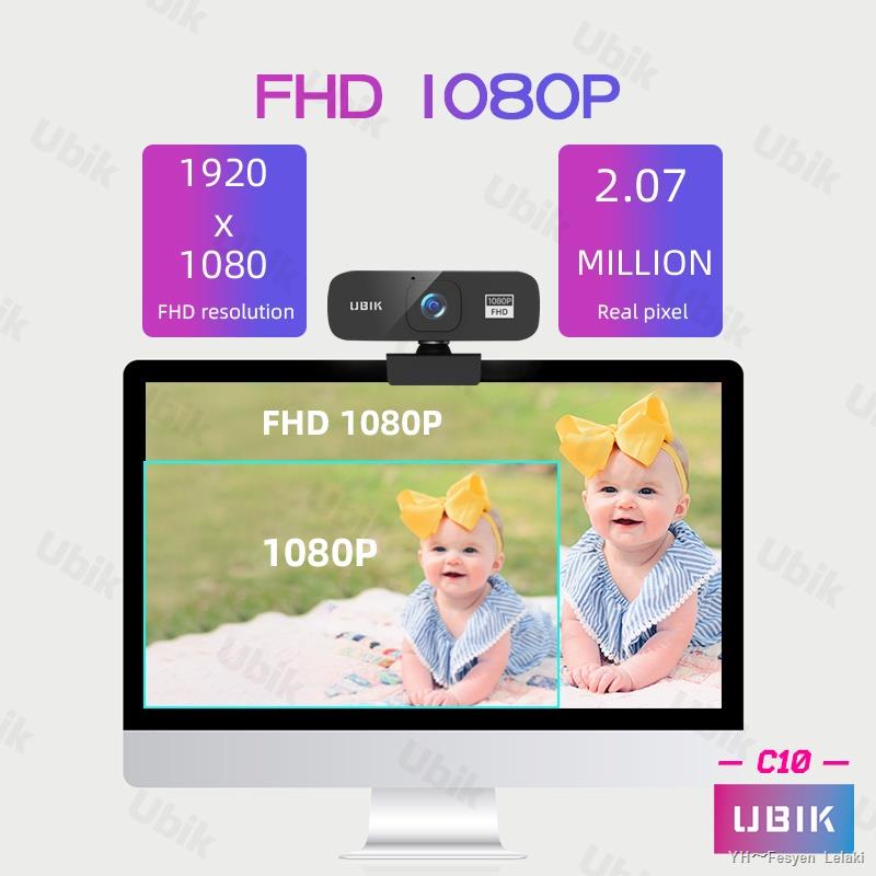 Webcam HD 24H SHIPS】UBIK C10 FHD1080P 2K cho máy tính | BigBuy360 - bigbuy360.vn