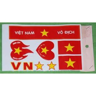 Combo kèn, băng đô, cờ cầm tay, miếng dán mặt
