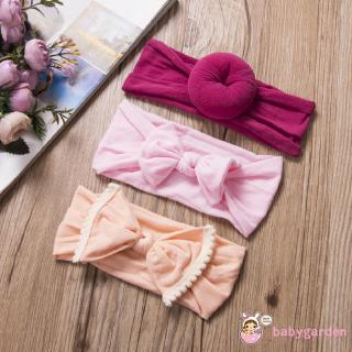 Set 3 Băng Đô Cài Tóc Phối Nơ Cho Bé Gái