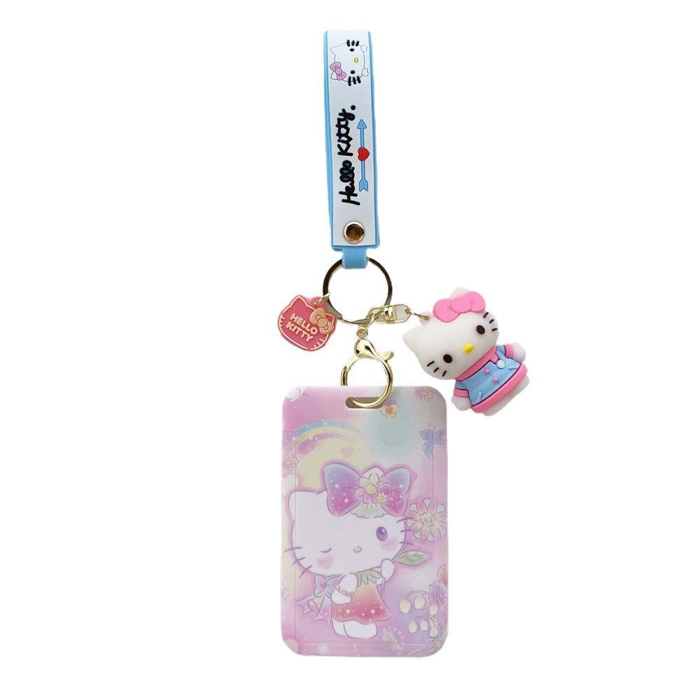 Ốp Điện Thoại Hình Mèo Kitty 3D Có Dây Đeo Đựng Thẻ Tiện Dụng