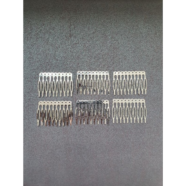 Xược cài tóc kim loại 10 răng, Xược cài nguyên liệu diy, nguyên liệu làm cài tóc