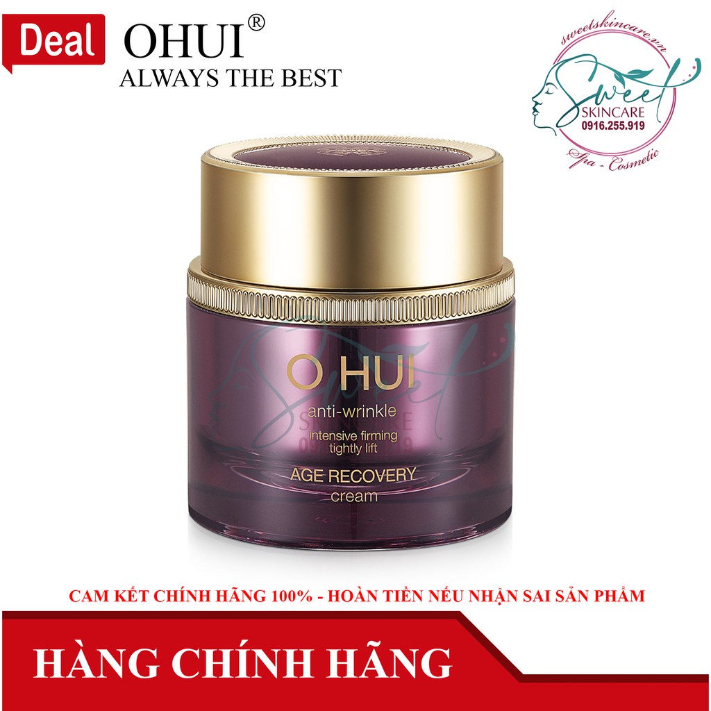Kem Ohui Chống Lão Hóa O hui Baby Collagen Age Recovery Cream 50ml Ohui tím